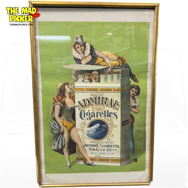 Vintage Framed Admiral Cigarettes Advertisement