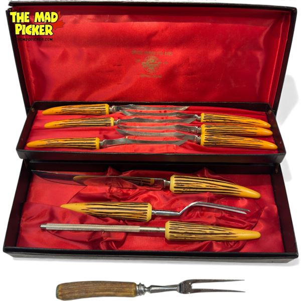 Vintage Sheffield Carving Set, In Original Box