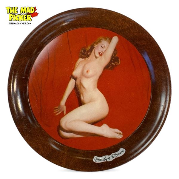 Vintage Metal Marilyn Monroe Nude Tip Tray