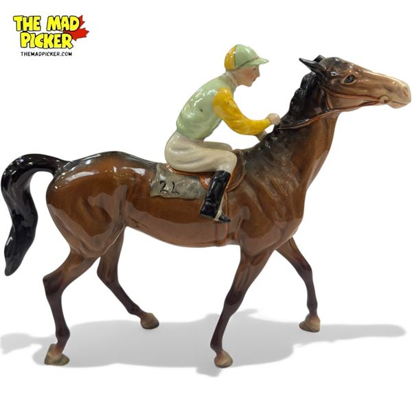 Porcelain Beswick Jockey On Horse
