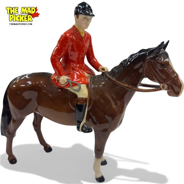 Porcelain Beswick Jockey On Horse