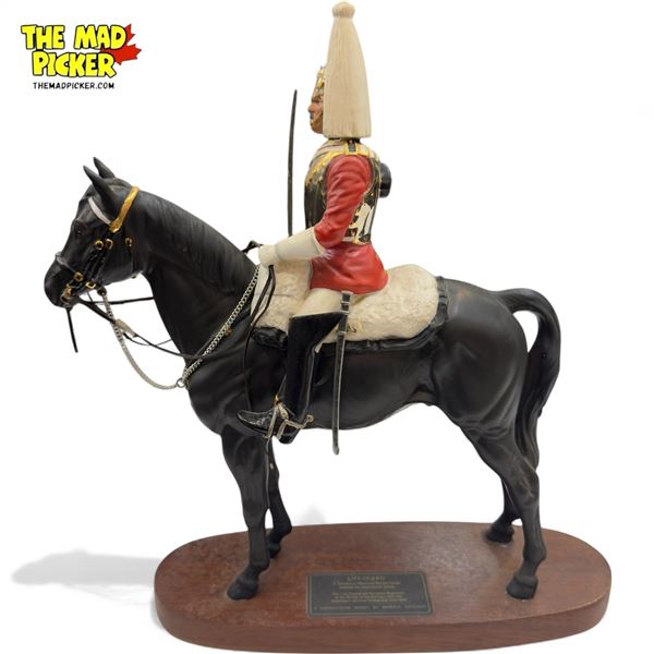Porcelain Beswick Lifeguard Trooper In Mounted Review Order "Dressed For Ceremonial Duties"