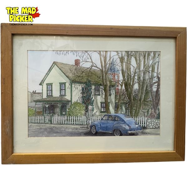 Vintage Framed Watercolor By Henk. S.