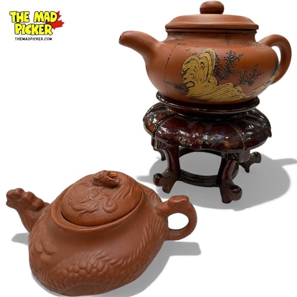 2 Vintage Chinese Teapots