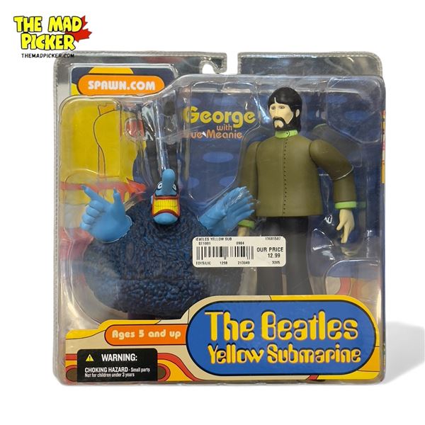 Vintage The Beatles Yellow Submarine "George With Blue Meanie" Toy, In Original Blister Pack