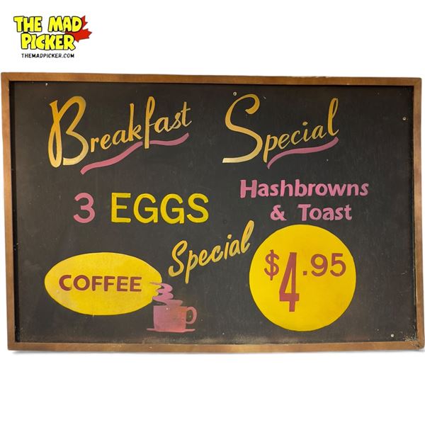 Vintage Framed Breakfast Special Menu