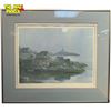 Image 1 : Vintage Framed Print "Moonlight Peggy'S Cove", Signed By Artist