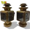 Image 1 : Vintage Pair Of Brass Knickerbocker Driving Lamps