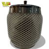 Image 1 : Vintage Chainmail Overlaid Glass Tobacco Jar