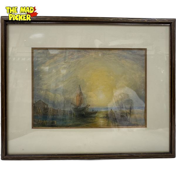 Vintage Framed Print Of Coastal Scene