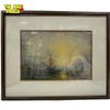Image 1 : Vintage Framed Print Of Coastal Scene