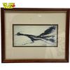 Image 1 : Vintage Framed Print Of Roadrunner, Signed By Artist
