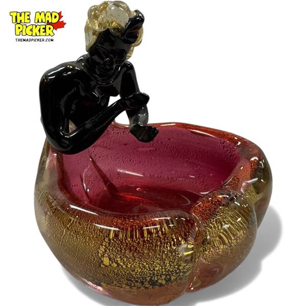 Vintage Murano Art Glass Arab Ashtray