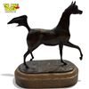 Image 2 : Bronze Arabian Horse On Wood Base, By Jill Mckinney