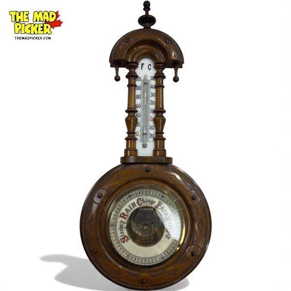 Vintage F. C. Thermometer Barometer