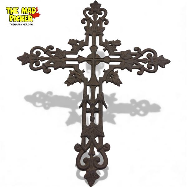 Vintage Cast Metal Decorative Cross