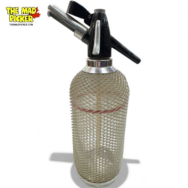 Large Glass Siphon With Chainmail Overlay