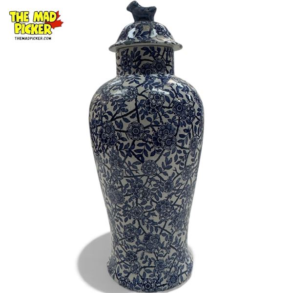 Large Vintage Porcelain Lidded Urn