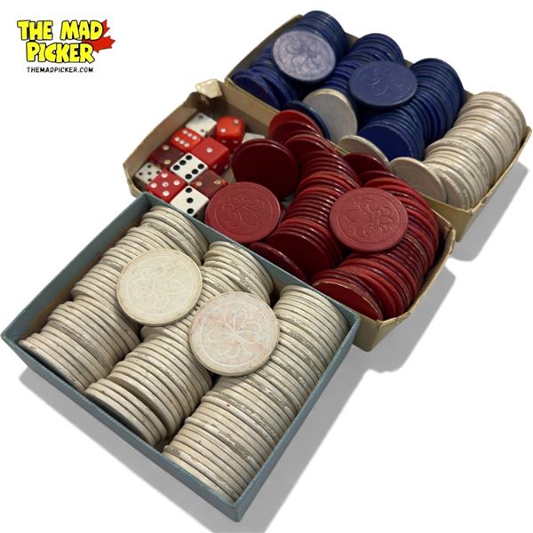 Assortment Of Vintage Poker Chips