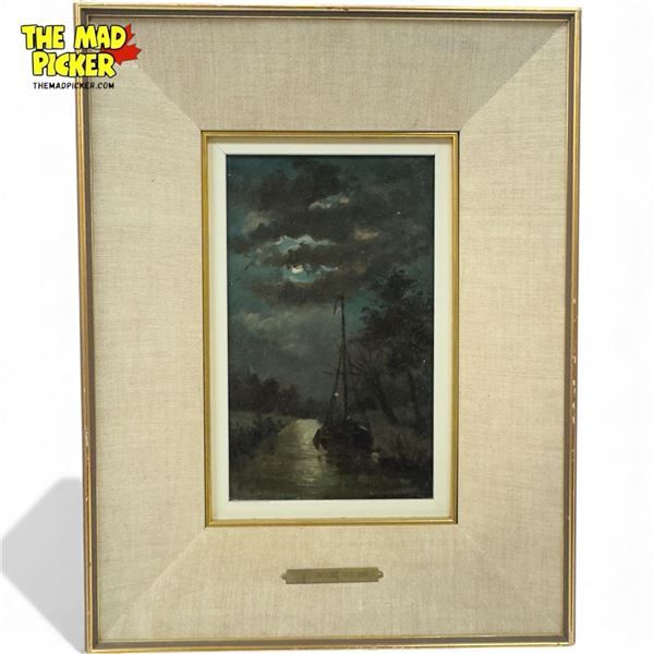 Early Framed Oil On Canvas By J. B. Jongkind