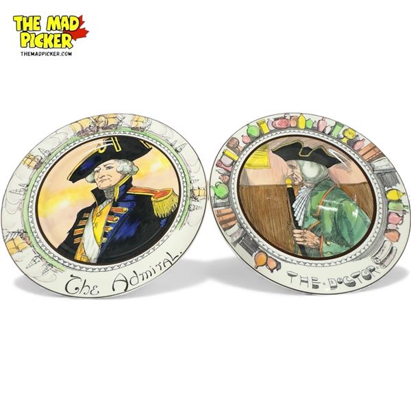 Pair Of Royal Doulton Picture Plates ''The Doctor" & "The Admiral"
