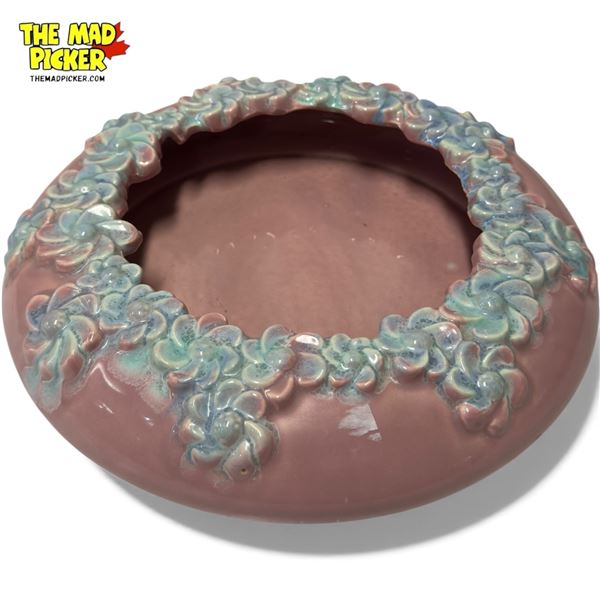 Art Deco Porcelain Royal Haeger Bowl With Embossed Floral Motif