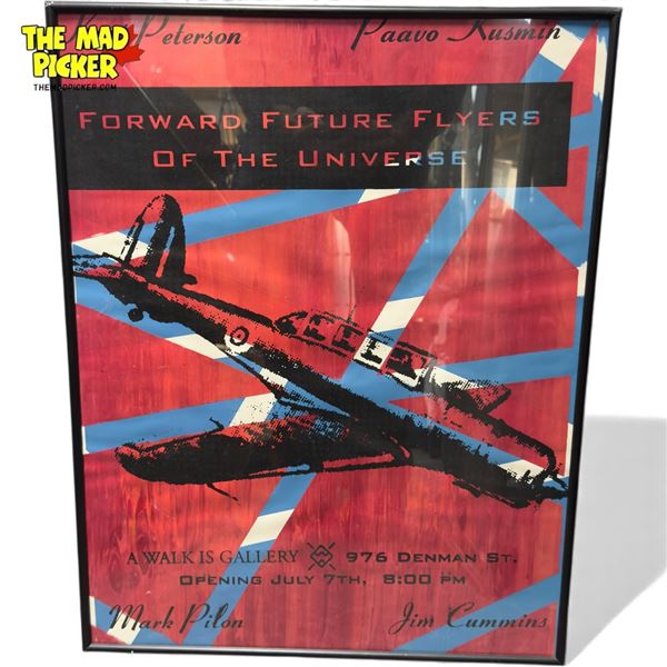 Vintage Framed Gallery Poster "Forward Future Flyers Of The Universe"