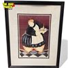Image 1 : Large Framed Print Of "La Mademoiselle Extraordi" By Jennifer Garant