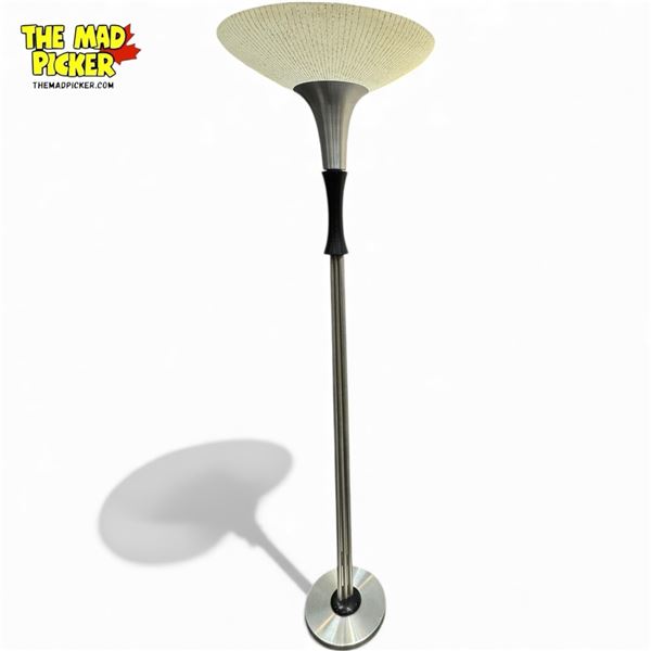 Silver & Black Accent Torchiere Lamp