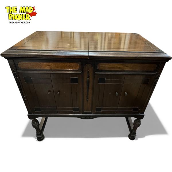 Vintage Floor Model Victrola Crank Gramophone