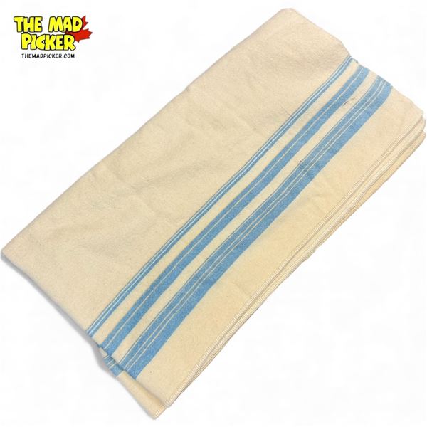 Vintage 3 Stripe Hudson'S Bay Wool Blanket