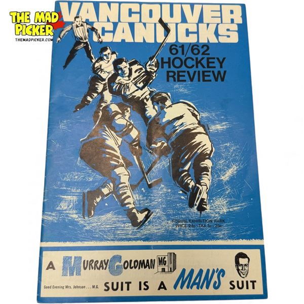 Vintage Vancouver Canucks 61/62 Hockey Review Program