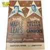 Image 1 : 1963 Toronto Maple Leafs & Western Hockey League Vancouver Canucks Program