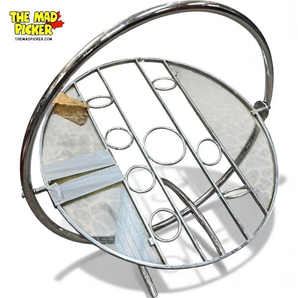 Art Deco Silver Swivel Wine Table