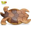 Image 5 : Vintage Carved Wood Turtle With Babies
