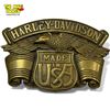 Vintage Brass Harley Davidson Belt Buckle