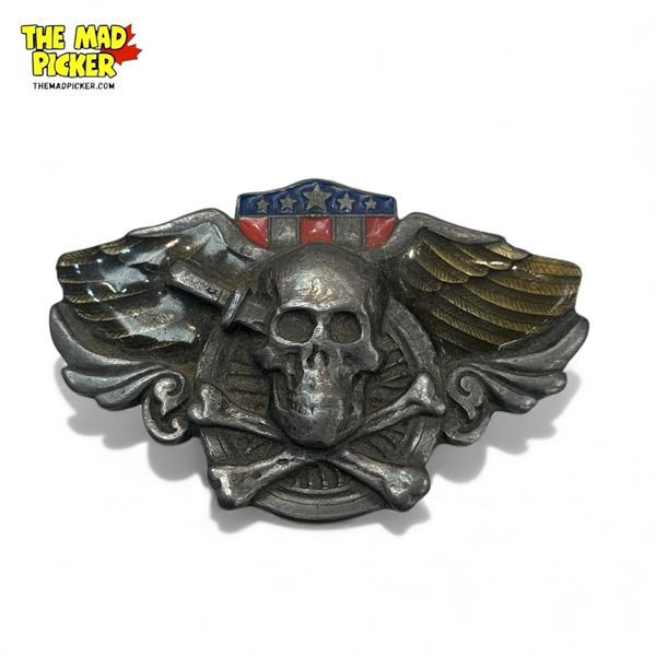 Vintage Ride Hard Live Fast Belt Buckle