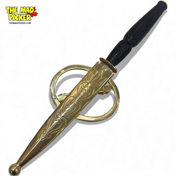 Vintage Brass Tie Clip Letter Opener