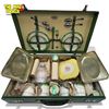 Image 4 : Vintage Brexton Green Picnic Set, In Original Case