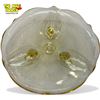 Image 2 : Vintage Yellow Glass Footed Tray