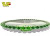Image 2 : Large Vintage Uranium Glass Bowl With Ball Accent Trim