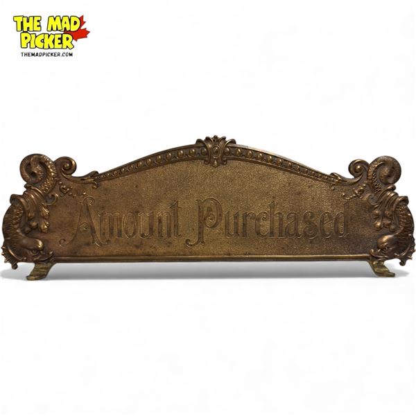 Vintage Original Amount Purchased Cash Register Topper