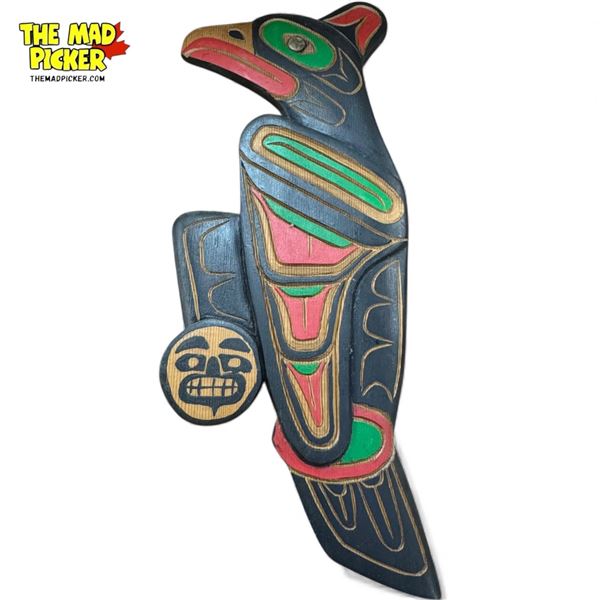 Hand Carved Hand Painted First Nations Wall Plaque "Thunderbird" By A. Richard Williams