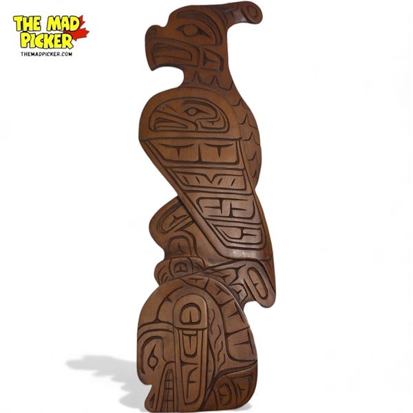 Hand Carved First Nations Plaque By Art Harry