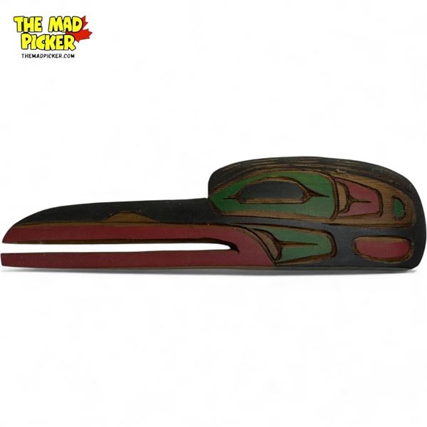 Hand Carved Hand Painted Plaque, Signed By Artist