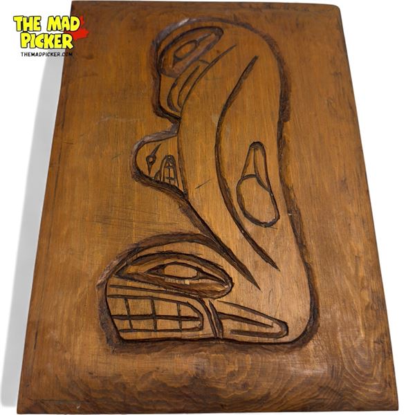 Hand Carved First Nations Plaque, Signed By Artist
