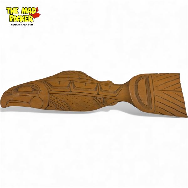 Hand Carved First Nations Plaque By Wallace Baker