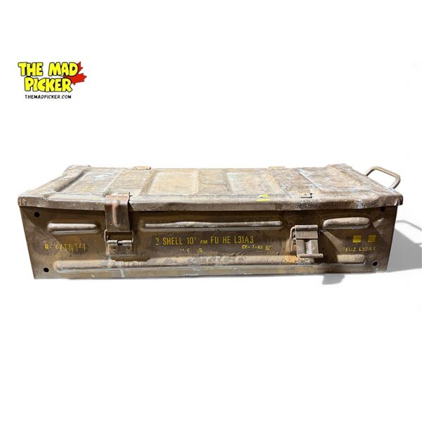 Vintage Metal Ammunition Metal Crate
