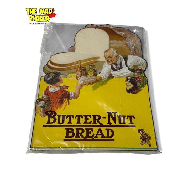 Vintage Cardboard Butternut Bread Store Advertisement