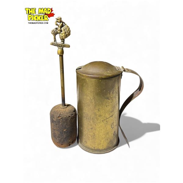 Vintage Brass Trench Art Stein, Etcâ€¦